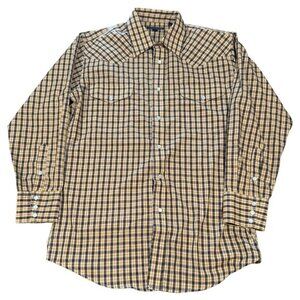 Panhandle Slim Pearl Snap Shirt Men’s Size M Plaid Long Sleeve‎ Western | Q1
